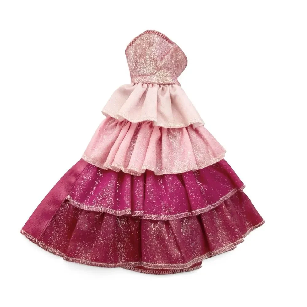 Pink Barbie Dress~Sparkle Lights Princess Doll 2009 R4109 Strapless Ruffles
